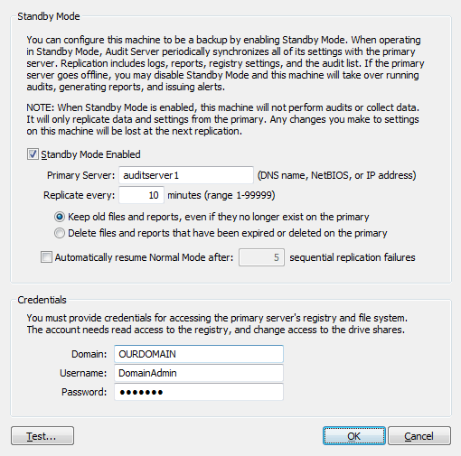 Standby Mode Options