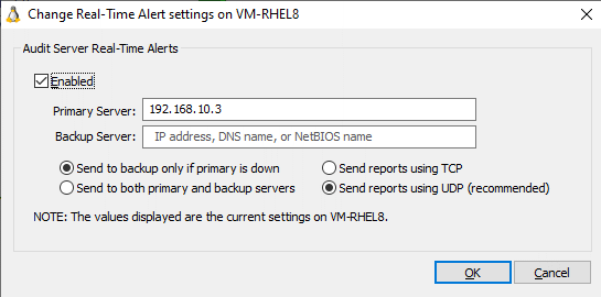 Manager - Change Real-Time Alert Settings