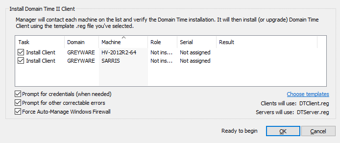 Remote Computer Operation dialog